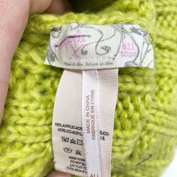 Free People Womens Green Knit Winter Hat - Picture 2 of 4